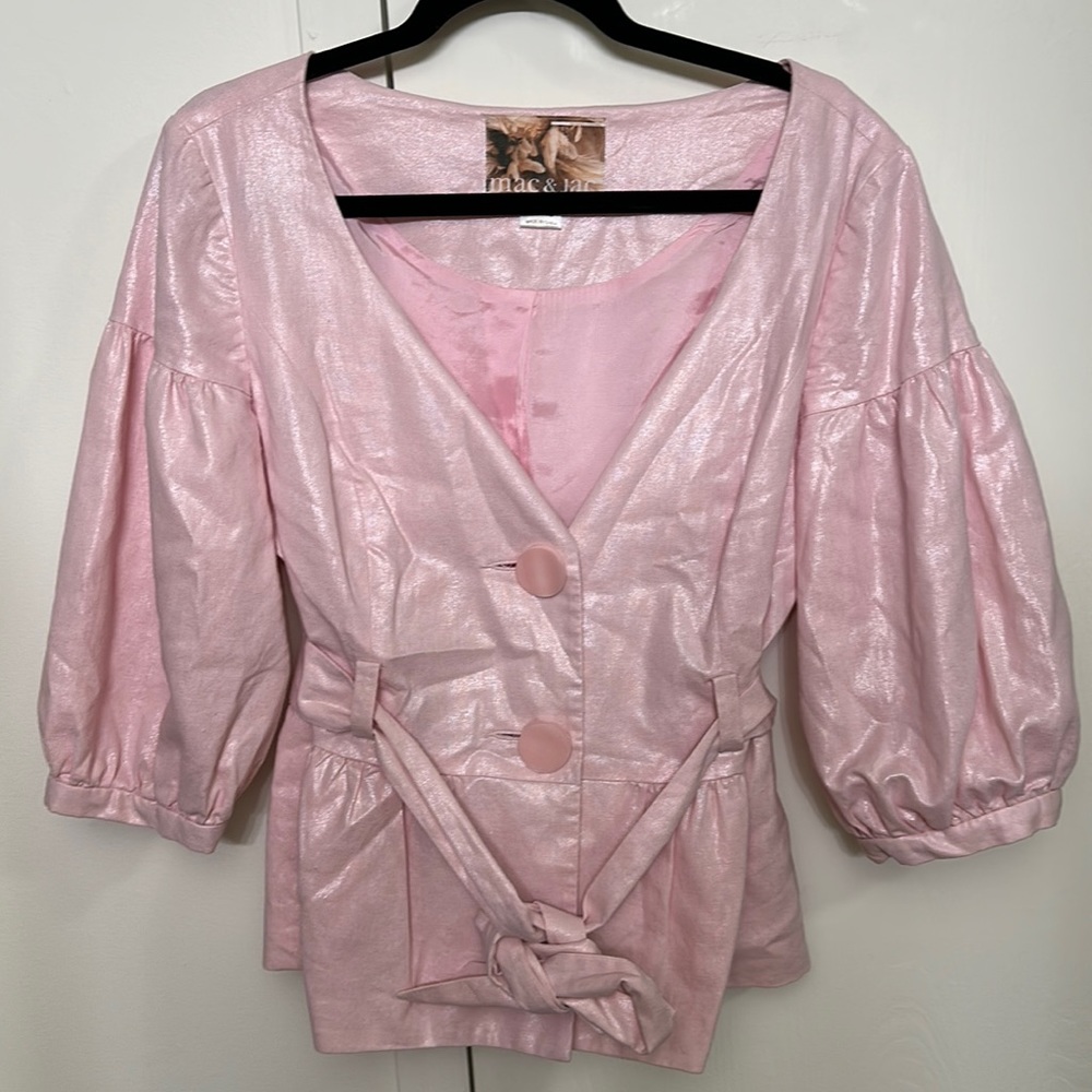 Cute shiny pink jacket